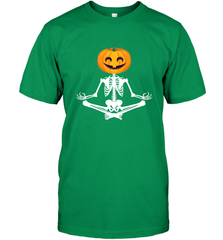 Halloween Yoga Zen Meditation Pumpkin skeleton Gift idea Men's T-Shirt Men's T-Shirt - jonhlittlestore88