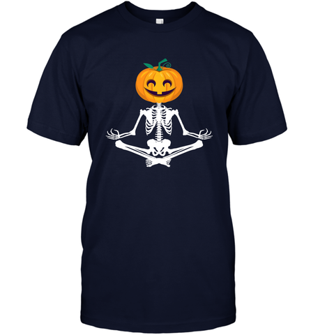 Halloween Yoga Zen Meditation Pumpkin skeleton Gift idea Men's T-Shirt