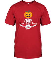 Halloween Yoga Zen Meditation Pumpkin skeleton Gift idea Men's T-Shirt Men's T-Shirt - jonhlittlestore88