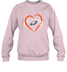 NFL Philadelphia Eagles Heart Love Football Crewneck Sweatshirt Crewneck Sweatshirt - jonhlittlestore88