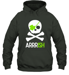 St. Patricks Day Irish Pirate Skull and Cross bones Hooded Sweatshirt Hooded Sweatshirt - jonhlittlestore88