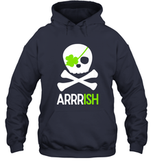 St. Patricks Day Irish Pirate Skull and Cross bones Hooded Sweatshirt Hooded Sweatshirt - jonhlittlestore88