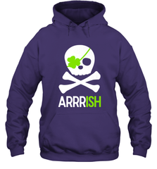 St. Patricks Day Irish Pirate Skull and Cross bones Hooded Sweatshirt Hooded Sweatshirt - jonhlittlestore88