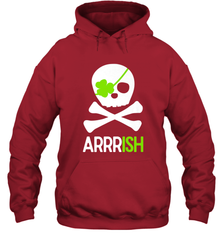 St. Patricks Day Irish Pirate Skull and Cross bones Hooded Sweatshirt Hooded Sweatshirt - jonhlittlestore88