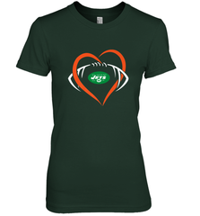 NFL New York Jets Heart Love Football Women's Premium T-Shirt Women's Premium T-Shirt - jonhlittlestore88