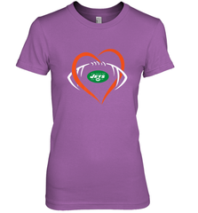 NFL New York Jets Heart Love Football Women's Premium T-Shirt Women's Premium T-Shirt - jonhlittlestore88