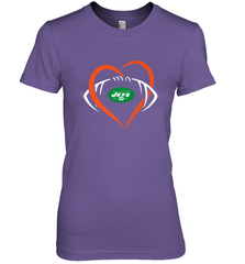 NFL New York Jets Heart Love Football Women's Premium T-Shirt Women's Premium T-Shirt - jonhlittlestore88