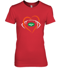 NFL New York Jets Heart Love Football Women's Premium T-Shirt Women's Premium T-Shirt - jonhlittlestore88