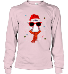 Texas Rangers Logo Christmas Baseball Player Glasses Santa Hat Pajama Gift Long Sleeve T-Shirt Long Sleeve T-Shirt - jonhlittlestore88