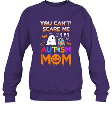 You Can't Scare Me I'm An Autism Mom Ghost Awareness Funny Crewneck Sweatshirt Crewneck Sweatshirt - jonhlittlestore88