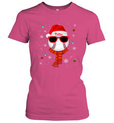 Philadelphia Phillies Logo Christmas Baseball Player Glasses Santa Hat Pajama Gift Women's T-Shirt Women's T-Shirt - jonhlittlestore88