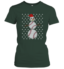 UGLY CHRISTMAS Baseball Snowman Holiday Santa Funny Men Gift Women's T-Shirt Women's T-Shirt - jonhlittlestore88