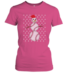 UGLY CHRISTMAS Baseball Snowman Holiday Santa Funny Men Gift Women's T-Shirt Women's T-Shirt - jonhlittlestore88