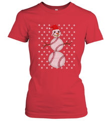 UGLY CHRISTMAS Baseball Snowman Holiday Santa Funny Men Gift Women's T-Shirt Women's T-Shirt - jonhlittlestore88