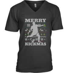 NFL Football SportsTeam Kicker Kickmas Funny Ugly Christmas Xmas Men's V-Neck Men's V-Neck - jonhlittlestore88
