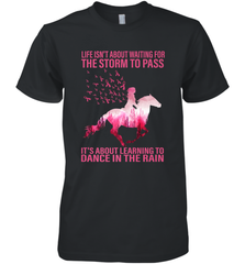 Life Is Not About Waiting Breast Cancer Hippie Peace Horse Men's Premium T-Shirt Men's Premium T-Shirt - jonhlittlestore88