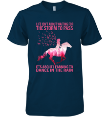 Life Is Not About Waiting Breast Cancer Hippie Peace Horse Men's Premium T-Shirt Men's Premium T-Shirt - jonhlittlestore88