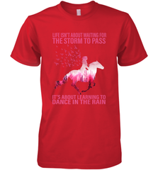 Life Is Not About Waiting Breast Cancer Hippie Peace Horse Men's Premium T-Shirt Men's Premium T-Shirt - jonhlittlestore88