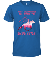 Life Is Not About Waiting Breast Cancer Hippie Peace Horse Men's Premium T-Shirt Men's Premium T-Shirt - jonhlittlestore88