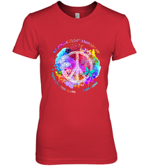 Woodstocks 50th Anniversary Peace Love tee Women's Premium T-Shirt Women's Premium T-Shirt - jonhlittlestore88