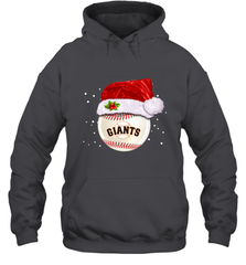 San Francisco Giants Logo Baseball Ball Christmas Santa Hat Xmas Sport Funny Snow Hooded Sweatshirt Hooded Sweatshirt - jonhlittlestore88
