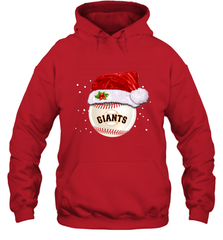 San Francisco Giants Logo Baseball Ball Christmas Santa Hat Xmas Sport Funny Snow Hooded Sweatshirt Hooded Sweatshirt - jonhlittlestore88