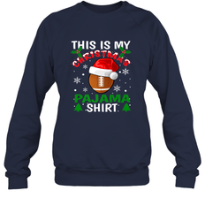 NFL This Is My Football Christmas Pajama Gift Football Lover Crewneck Sweatshirt