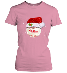 Philadelphia Phillies logo Baseball Ball Christmas Santa Hat Xmas Sport Funny Snow Women's T-Shirt Women's T-Shirt - jonhlittlestore88