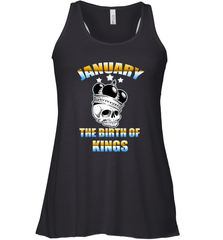Kings Are Born In January Birthday For Men Women's Racerback Tank Women's Racerback Tank - jonhlittlestore88