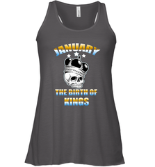 Kings Are Born In January Birthday For Men Women's Racerback Tank Women's Racerback Tank - jonhlittlestore88