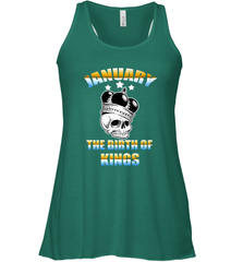 Kings Are Born In January Birthday For Men Women's Racerback Tank Women's Racerback Tank - jonhlittlestore88