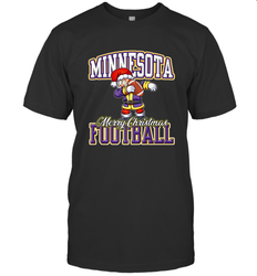 NFL Minnesota Christmas Funny Dabbing Santa playing football Men's T-Shirt