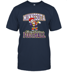 NFL Minnesota Christmas Funny Dabbing Santa playing football Men's T-Shirt