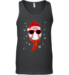 Texas Rangers Logo Christmas Baseball Player Glasses Santa Hat Pajama Gift Men's Tank Top
