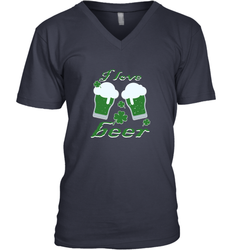 I love beer Funny st patricks day shirt Men's V-Neck