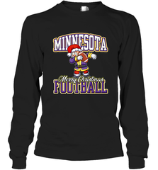 NFL Minnesota Christmas Funny Dabbing Santa playing football Long Sleeve T-Shirt Long Sleeve T-Shirt - jonhlittlestore88
