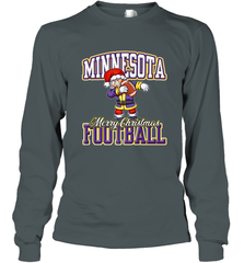 NFL Minnesota Christmas Funny Dabbing Santa playing football Long Sleeve T-Shirt Long Sleeve T-Shirt - jonhlittlestore88