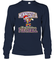 NFL Minnesota Christmas Funny Dabbing Santa playing football Long Sleeve T-Shirt Long Sleeve T-Shirt - jonhlittlestore88