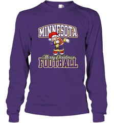 NFL Minnesota Christmas Funny Dabbing Santa playing football Long Sleeve T-Shirt Long Sleeve T-Shirt - jonhlittlestore88