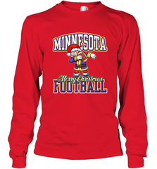 NFL Minnesota Christmas Funny Dabbing Santa playing football Long Sleeve T-Shirt Long Sleeve T-Shirt - jonhlittlestore88