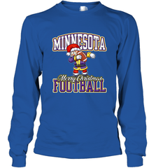 NFL Minnesota Christmas Funny Dabbing Santa playing football Long Sleeve T-Shirt Long Sleeve T-Shirt - jonhlittlestore88