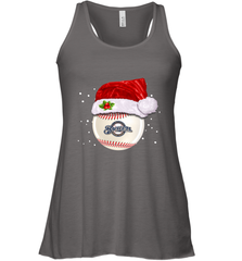 Milwaukee Brewers Logo Baseball Ball Christmas Santa Hat Xmas Sport Funny Snow Women's Racerback Tank Women's Racerback Tank - jonhlittlestore88
