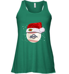 Milwaukee Brewers Logo Baseball Ball Christmas Santa Hat Xmas Sport Funny Snow Women's Racerback Tank Women's Racerback Tank - jonhlittlestore88