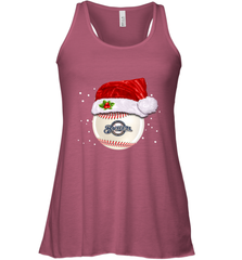 Milwaukee Brewers Logo Baseball Ball Christmas Santa Hat Xmas Sport Funny Snow Women's Racerback Tank Women's Racerback Tank - jonhlittlestore88
