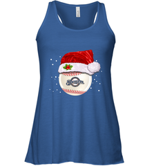 Milwaukee Brewers Logo Baseball Ball Christmas Santa Hat Xmas Sport Funny Snow Women's Racerback Tank Women's Racerback Tank - jonhlittlestore88