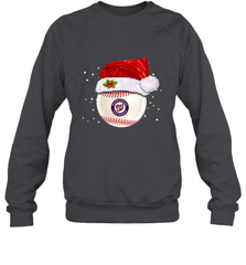 Washington Nationals Logo Baseball Ball Christmas Santa Hat Xmas Sport Funny Snow Crewneck Sweatshirt Crewneck Sweatshirt - jonhlittlestore88