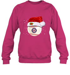 Washington Nationals Logo Baseball Ball Christmas Santa Hat Xmas Sport Funny Snow Crewneck Sweatshirt Crewneck Sweatshirt - jonhlittlestore88
