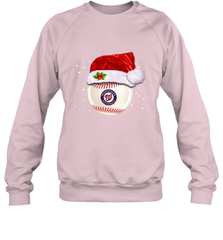 Washington Nationals Logo Baseball Ball Christmas Santa Hat Xmas Sport Funny Snow Crewneck Sweatshirt Crewneck Sweatshirt - jonhlittlestore88
