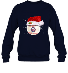 Washington Nationals Logo Baseball Ball Christmas Santa Hat Xmas Sport Funny Snow Crewneck Sweatshirt Crewneck Sweatshirt - jonhlittlestore88