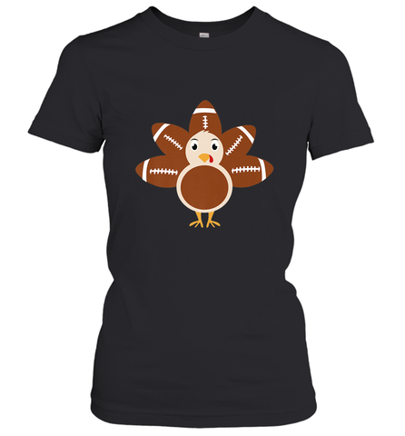 Funny Football Turkey Fall Thanksgiving Football Women's T-Shirt Women's T-Shirt / Black / S Women's T-Shirt - jonhlittlestore88